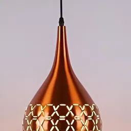 KINIS Copper-Toned Textured Aluminium Quirky Hanging Light Ceiling Lamp-image-54