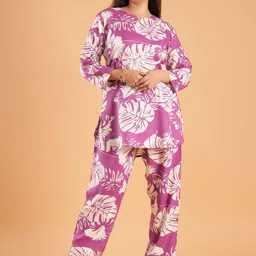 BAESD Floral Printed Notch Neck Tunic With Trouser-picture-9