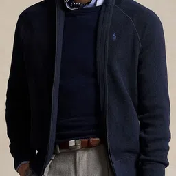 Polo Ralph Lauren Textured Pure Cotton Full-Zip Sweater-image-36