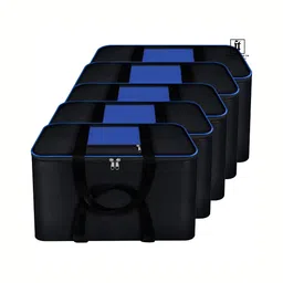 Fashion Throw Blue 5 Piece Reusable Handbag Organisers-image-62