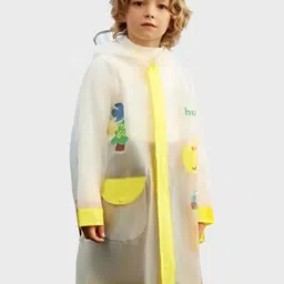 Little Surprise Box LLP Kids Tall Giraffe Bordered Translucent Long Style Raincoat-image-72