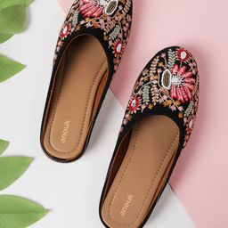 Anouk Women Embellished Mules Flats-7