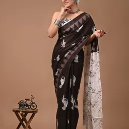 Crafts Moda Ethnic MotifsPrinted Pure Cotton Saree-23