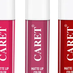CARET ORGANIC Set Of 3 Super-Pigmented Liquid Matte Lipsticks - 2 ml Each - Shade4 -8 - 3 image 2