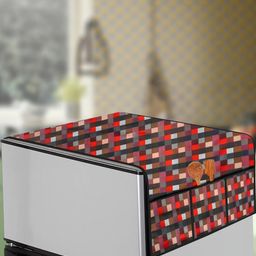 The Furnishing Tree Red Printed Refrigerator Cover-image-91