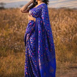 BerMondsey Woven Design Zari Banarasi Saree-image-67