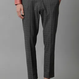 The Collection Men Checked Tailored Slim Fit Mid-Rise Chinos Trousers-image-88