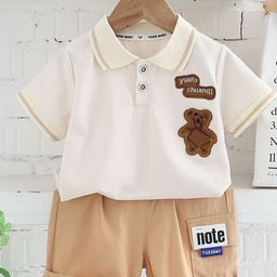 StyleCast x Revolte Boys Pure Cotton Printed T-shirt With Shorts-image-16