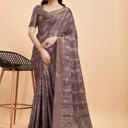HERE&NOW Ethnic Motifs Silk Blend Ready to Wear Saree-picture-19