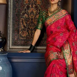 Sangria Woven Design With Zari Saree-image-1