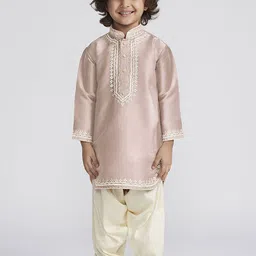 VASTRAMAY Boys Yoke Design Regular Thread Work Kurta with Patiala-8