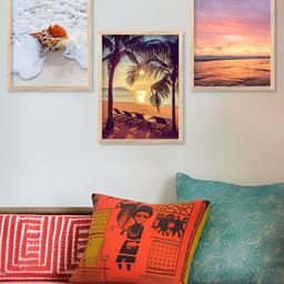 Kotart Brown & White 3 Pieces Modern Restaurant Painting Wall Arts-picture-2