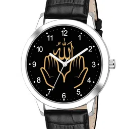 Gopal Shopcart Unisex Printed Dial & Leather Straps Analogue Watch 1019SLV-Islamic-NUM03-BLK-L_SH-image-95