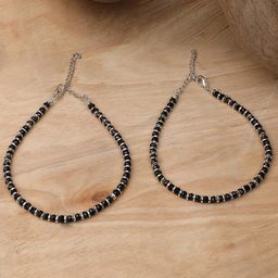 Anouk Silver-Plated Artificial Beads Anklet-image-39