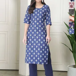 7Threads Selection Of 6 Floral Printed Round Neck Straight Kurta-image-34