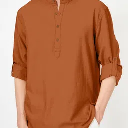 Fifth U Men Brown Kurta-picture-19