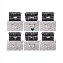 Aura Grey Set of 6 Reusable Drawer Organiser Organisers-2