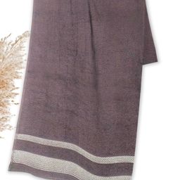 Myntra Elegant Homes Purple And White Striped 500 GSM Cotton Bath Towel-image-36