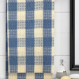 Myntra Elegant Homes Blue And Cream Cotton 210 GSM Bath Towels-image-6