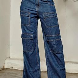 DressBerry Women Comfort Wide Leg High-Rise Light Fade Acid Wash Stretchable Jeans-image-77