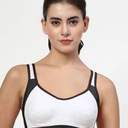 LILY Strops555 Pack Of 4 Full Coverage Seamless Colourblocked Non Padded Workout Bra image 2