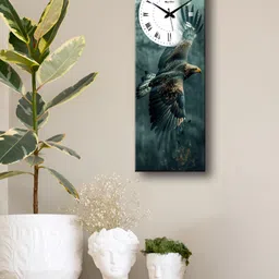 OLIVE TREE Green and White Printed Wooden Contemporary Analogue Wall Clock-14