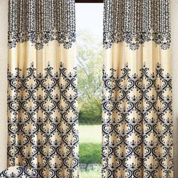 Home Sizzler Black & Beige 2 Pieces Ethnic Motifs Door Curtain-image-84