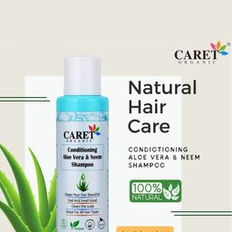 CARET ORGANIC Set Of 5 Conditioning Aloevera & Neem Dandruff Control Shampoo-100ml Each image 4
