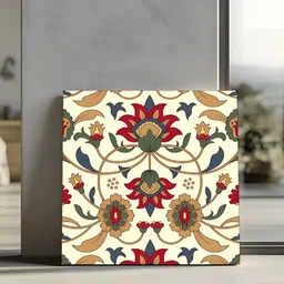 RANDOM Cream-Coloured & Brown 1 Piece Canvas Abstract Wall Paintings image 2