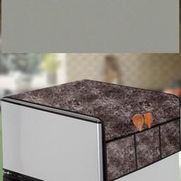 The Furnishing Tree Brown Printed Refrigerator Cover-image-72