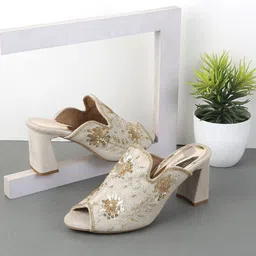 Metro Embellished Block Mules-15