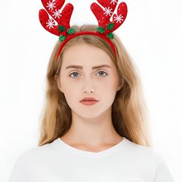 eCraftIndia Glitter Reindeer Antlers Design Christmas Hair Band-image-22