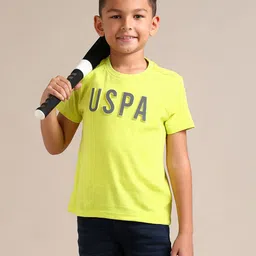 U.S. Polo Assn. Kids Boys Emboss Print Pure Cotton T-shirt-image-106