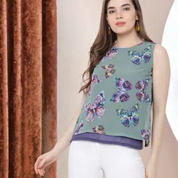 Moda Elementi Floral Print Top-picture-40