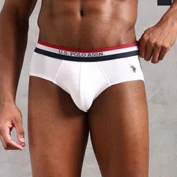 U.S. Polo Assn. Men Pack Of 2 Striped Waistband EB002 Briefs-picture-31