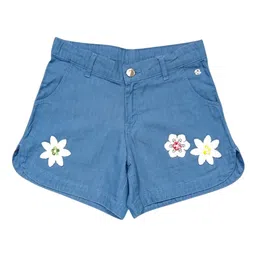 Gini and Jony Girls Floral Printed Regular Fit Mid-Rise Denim Shorts-image-18