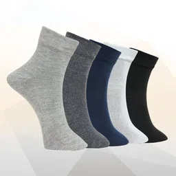 MJE Unisex Pack Of 5 Everyday Lightweight Ankle-Length Socks-image-36