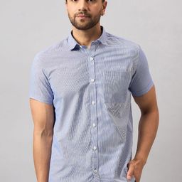THE BEETEL HOUSE Printed Spread Collar Cotton Shirt-picture-40