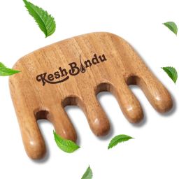 Travel-Friendly Head, Scalp Massage Comb | Made of Neemwood | Stimulates Roots-34