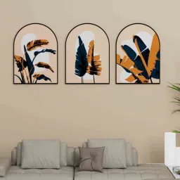 art street Multicolour Engineered Wood (Set of 3) Art Panels-picture-33