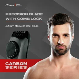 Litmus CT-100 Beard & Body Trimmer with Hard Shell Carry Case | 20 L Trimmer 100 min Runtime 20 Length Settings image 5