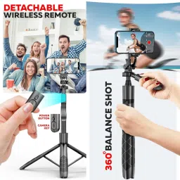 ZARRY L16 Selfie Stick Stand 360° Rotating Handle Tripod Stand Video Recording Bluetooth Selfie Stick image 4