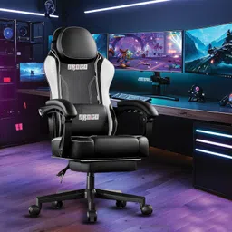 drogo Home Office Computer Chair with PU Leather, Linkage ArmRest, Footrest, Ergonomic Gaming Chair-picture-1