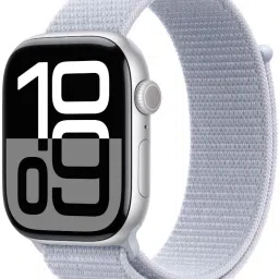 Apple Watch Series 10 GPS 46mm Silver Aluminium with Blue Cloud Sport Loop-12