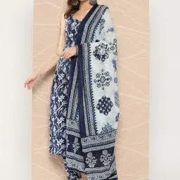 Fashion Floral Print Kurta, Trouser/Pant & Dupatta Set-image-98