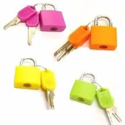 4 Pcs Small locks for Securing Luggage While Travelling Along with keys Padlock-10