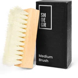 SHOEGR Medium Bristle Brush | Special Bristles Ideal for Cleaning Midsoles of Nubuck, Canvas, Knit, Sports & Multi-Material Shoes Black Brush-image-19