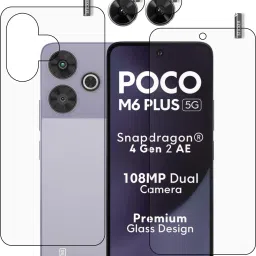 GARUDA GLASS Front and Back Tempered Glass for POCO M6 Plus 5G with camera lens protector-picture-24