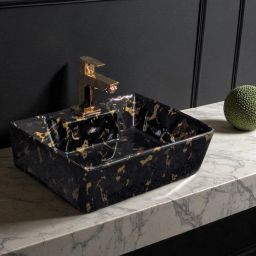 2 in 1 Designer Ceramic Wash basin 16x12(M24) with Waste pipe & Coupling Set (16x12x5)(M24)Tap Table Top Basin-image-89
