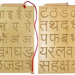Hindi Alphabet Varnmala Tracing Board with Dummy Pencil Pack of 2-image-33